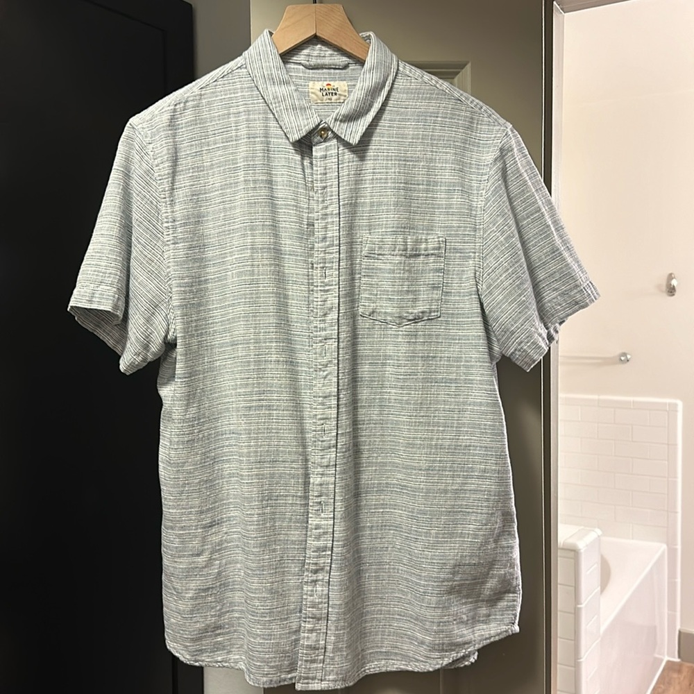Marine Layer Short Sleeve Button Down, size M/L